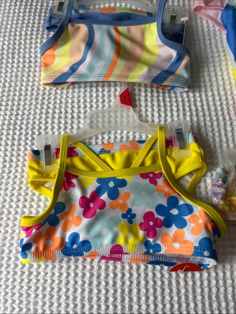 4 wonder nation Girls' Multicolor Swim sets -lPink, Yellow, Blue